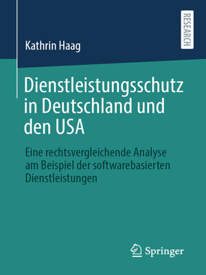 cover image of Dienstleistungsschutz in Deutschland und den USA
